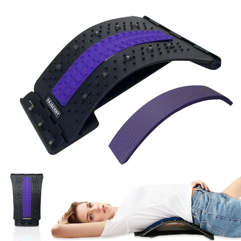 Arch Support Trainer Lumbar Spine Relaxer Waist Stretcher Back Massager Posture Corrector for Home Gym Office Sitting Relief