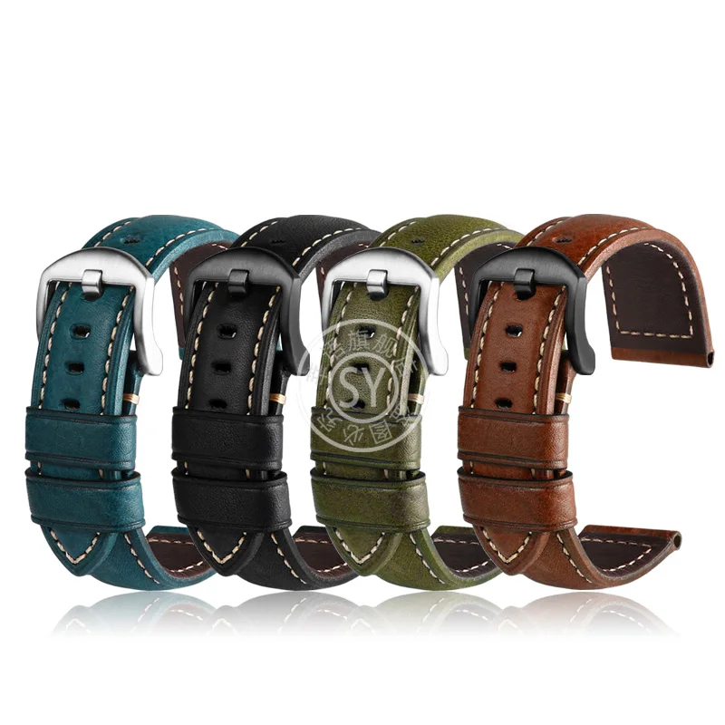 Ремешок Shenyu из итальянской воловьей кожи для часов Panerai Lumino due, погружной серии PAM441 111 PAM01085 01661, мужской браслет для часов