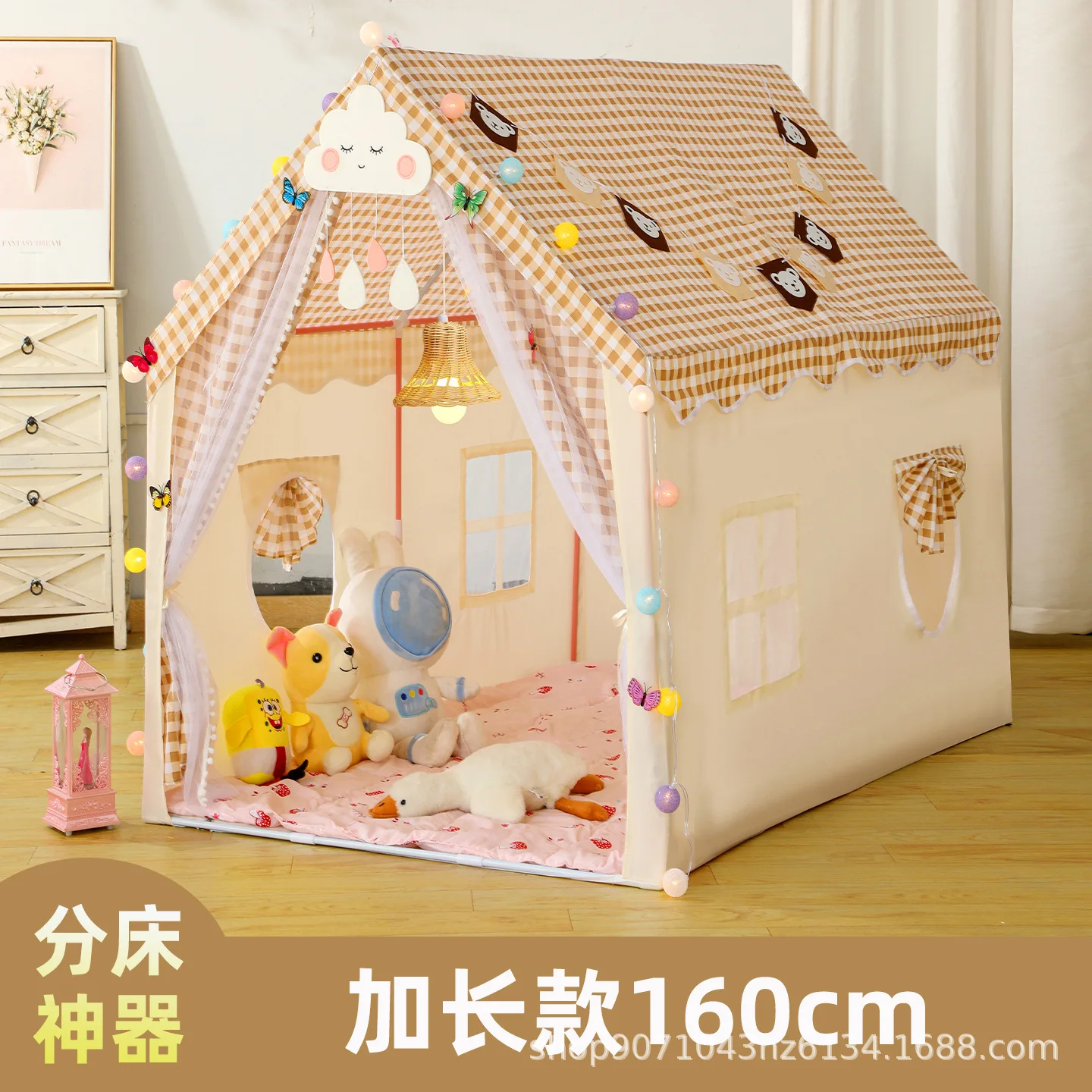 Kids tent indoor girl boy castle small house toy house princess dream bed game secret base