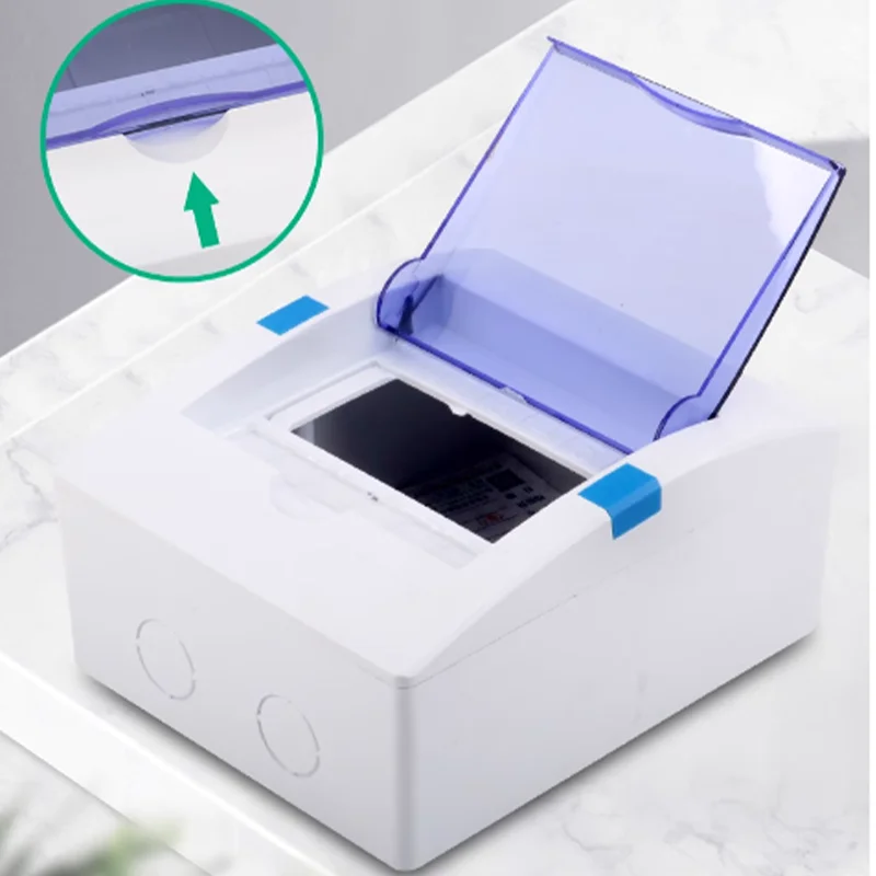 Small household plastic distribution box, open-mounted strong power box, built-in rail factory power box, air switch circuit box