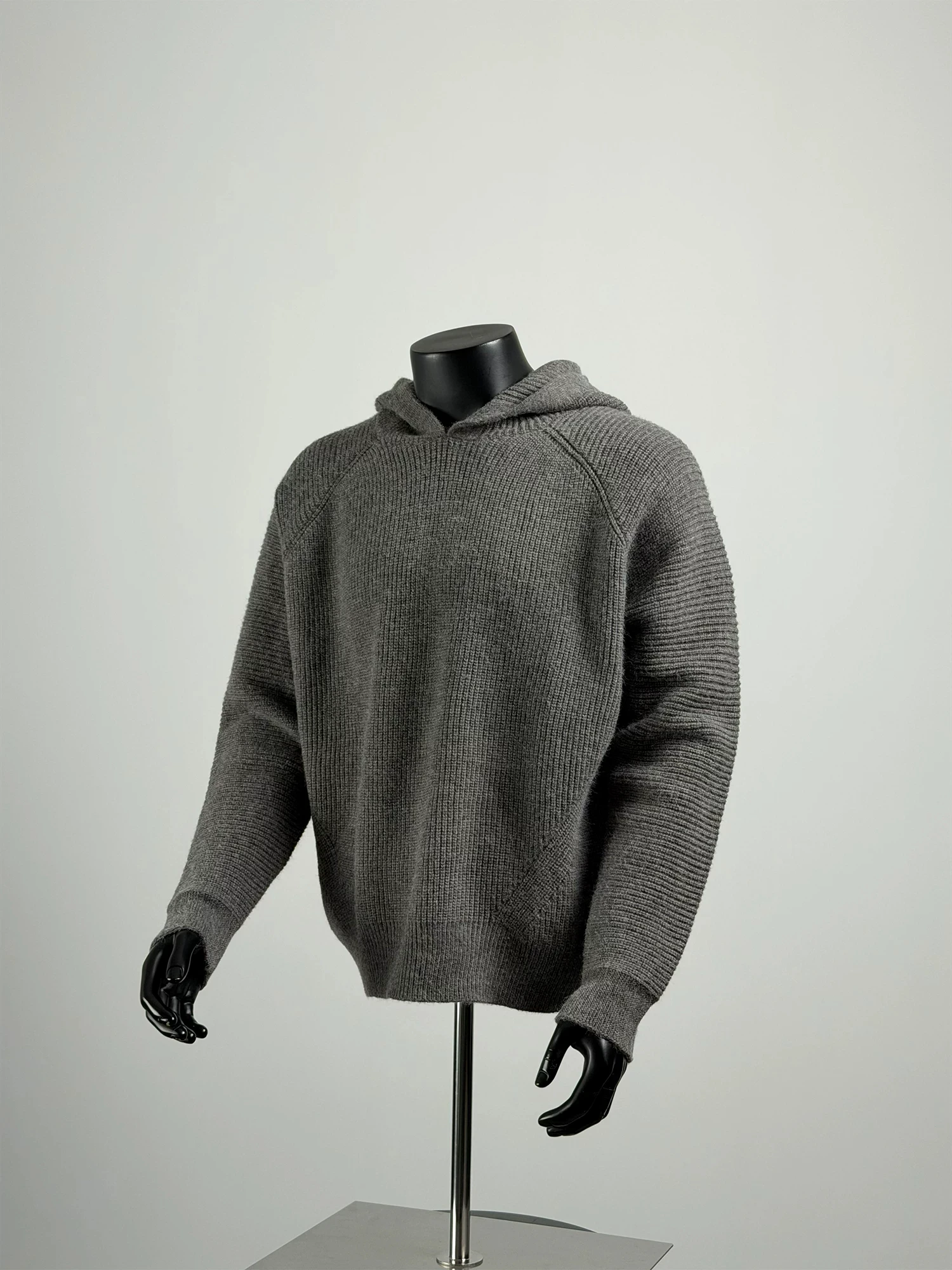 American Style Casual Hoodie Men's Autumn Winter Vintage Loose Versatile Knitted Pure Color Casual Base Layer Trendy Top