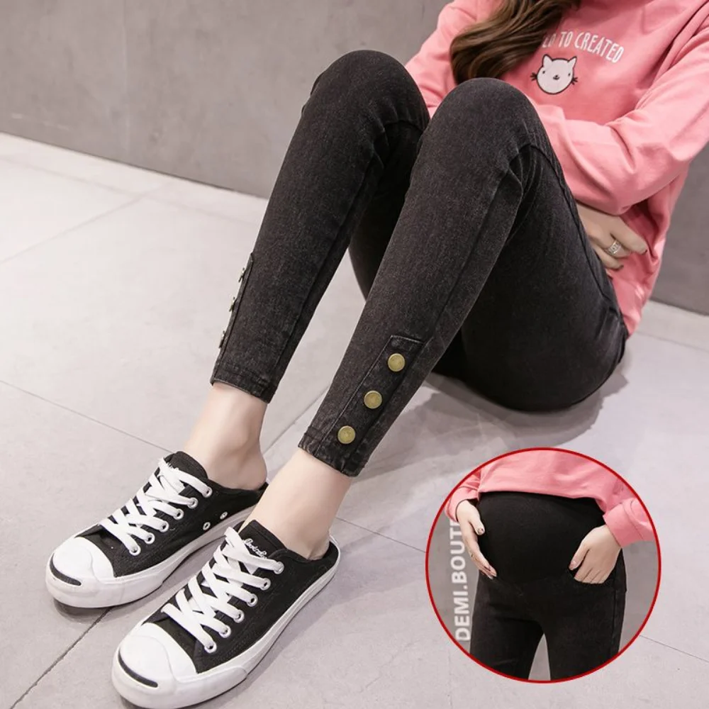 Skinny Maternity Jeans Clothes For Pregnancy Pregnant Women Stretch Denim Pants Leggings Mom Clothing Trousers 2023 Spring New