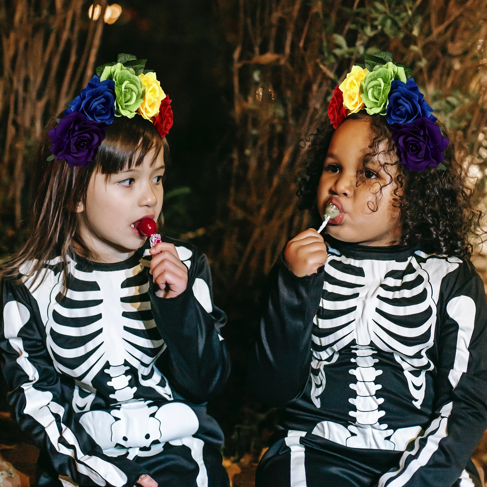 

1pc Flower Hair Hoop Halloween Party Accessory Bright Unique Design Wreath Hairband for Women Girls Festival Costume