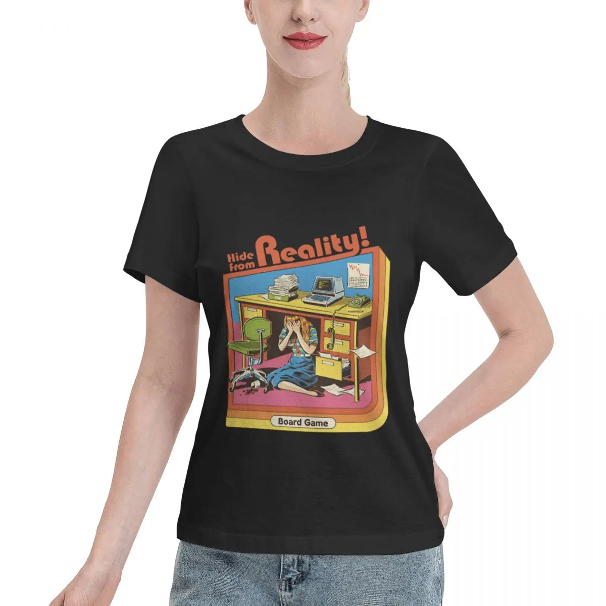 Excellent Craftsmanship Hide From Reality Women's T-shirt Urban Fashion Plain Cotton Top