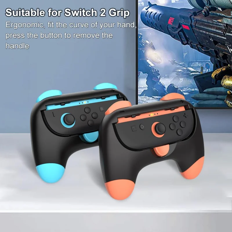 

New 2PCS Joystick-Controller Grips for Switch 2 Gamepads Left Right Controller Joystick Hand Holder for NS Switch 2 Accessories