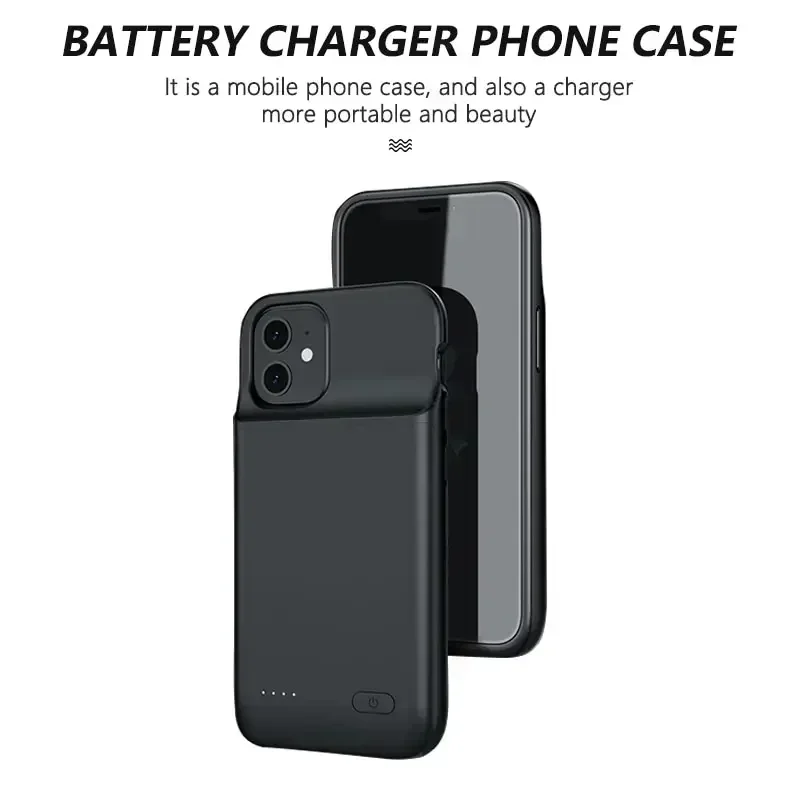 10000mAh Battery Charger Case for IPhone 11 12 13 14 Pro Max Mini for Apple 6 6S 7 8 Plus X XR XS MAX Power Bank Charging Cover