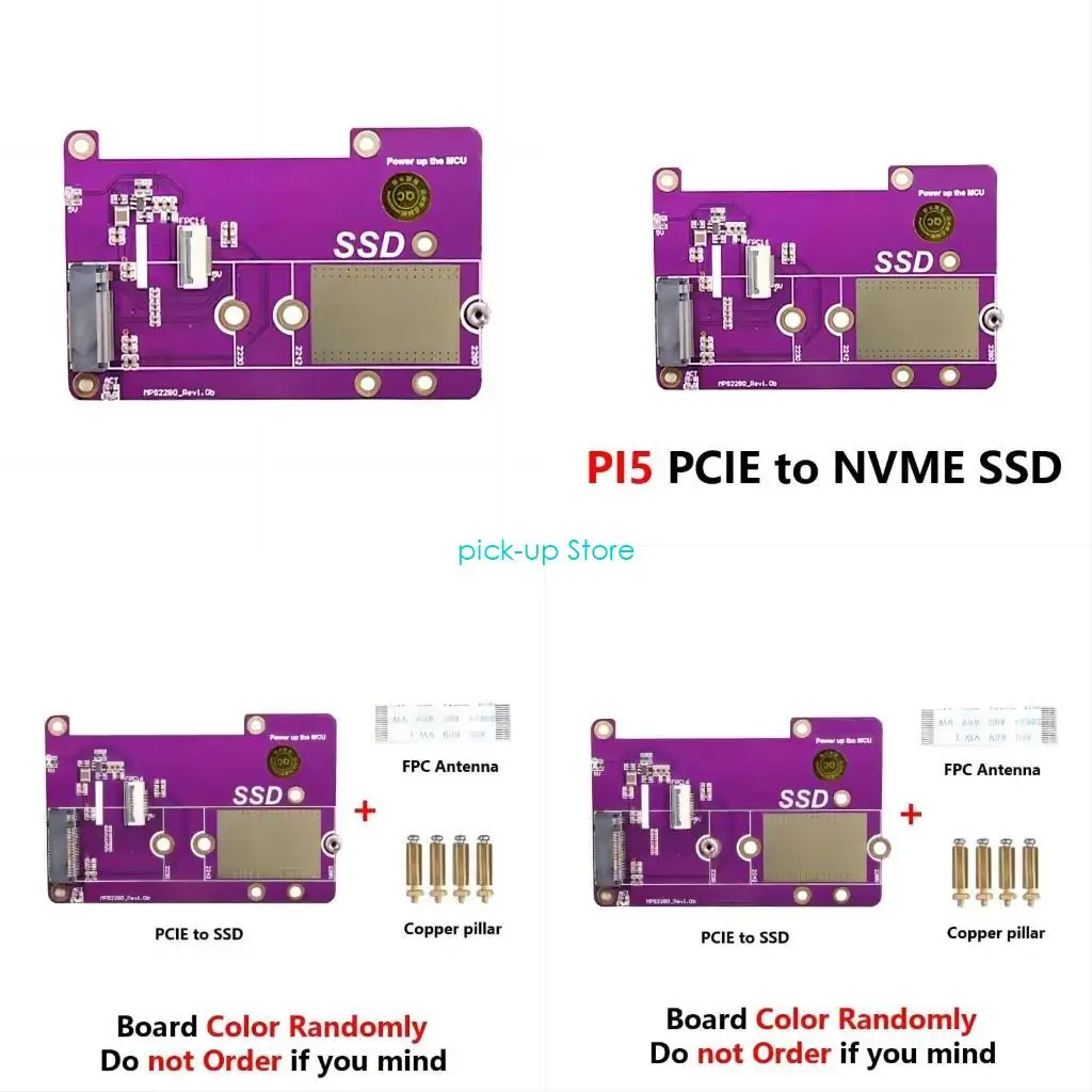 

Q5WA PCIE M.2 NVME SSD Expansion Board For RPI5 Supports Gen3 PCIExpress Port
