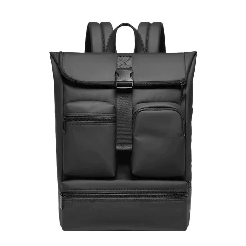 

Men's Waterproof Leather Backpack Leisure Fashion BackpackS Large-capacity Student Bag USB Computer Bags