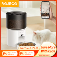 ROJECO Automatic Cat Feeder With Camera Video Pet Food Dispenser Smart APP Remote Control Auto Feeder For Cat Kitten Dog Supply