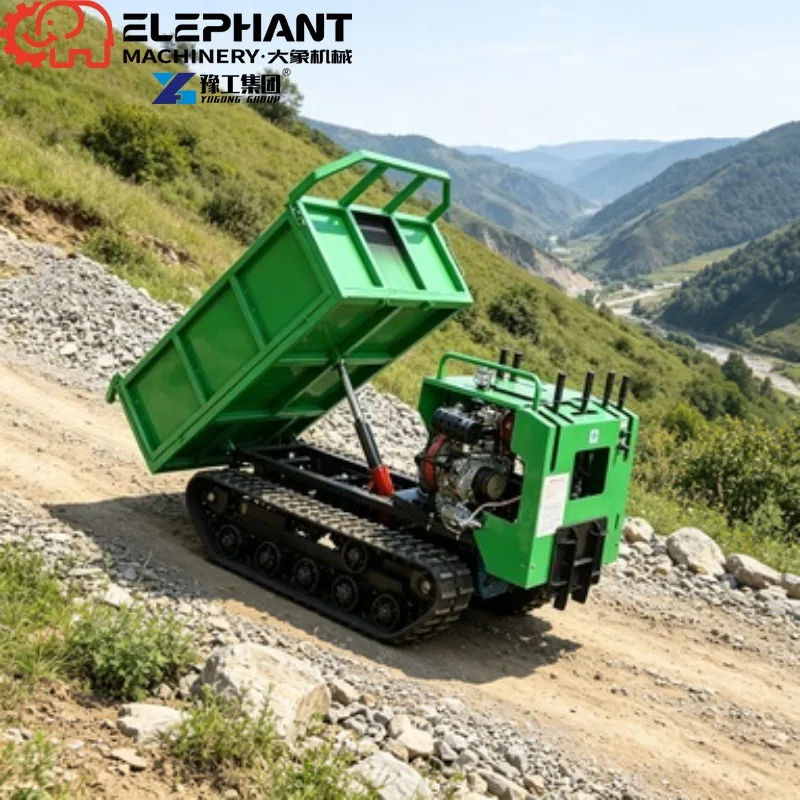 High Horsepower Crawler Transporter 3ton 5ton Low Price All Terrain Track Carrier Dumper With Lifting Mini Dumper For Sale