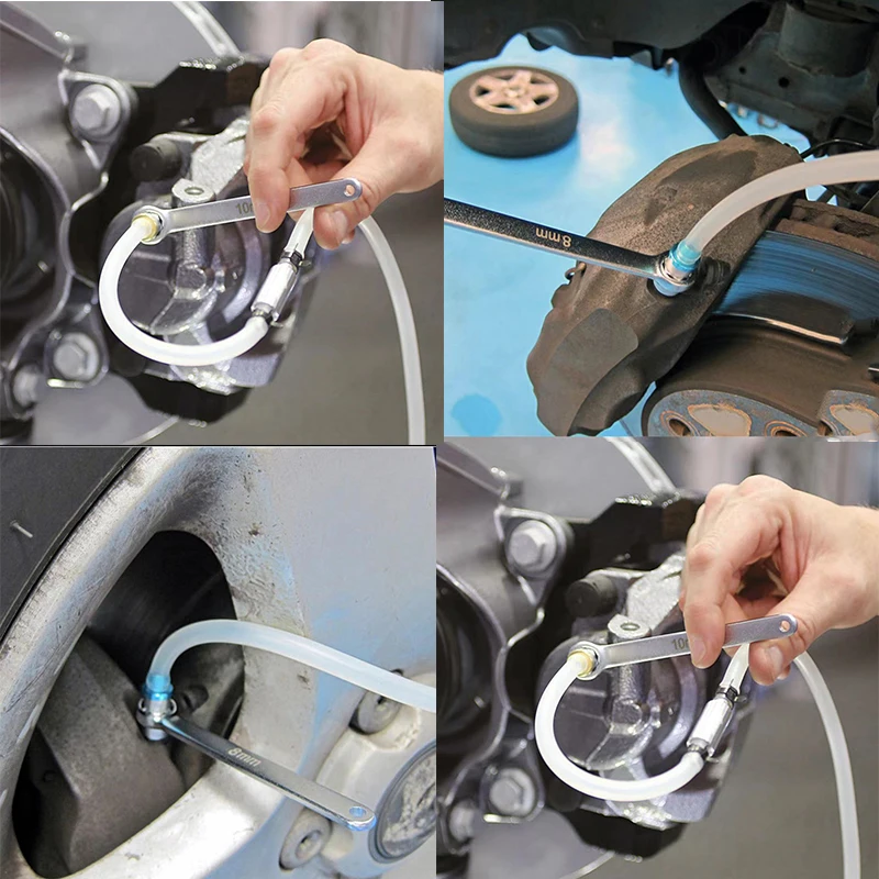 8-piece new manual brake oil brake fluid replacement wrench, suitable for bleeding brake and hydraulic clutch systems