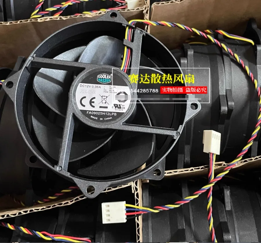 

Cooler Master FA09025H12LPB DC 12V 0.36A 90X90X25MM 4-проводной вентилятор охлаждения для сервера