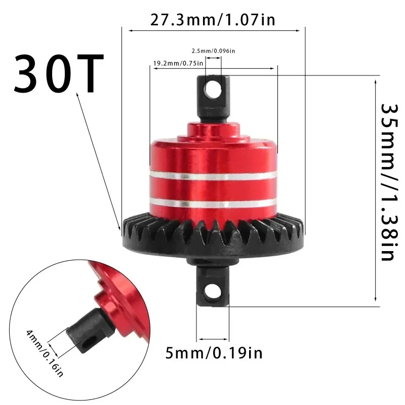 

For MJX Hyper Go RC Car Upgrade Parts 1/14 Scale 14211/14210 H14BM Front Back Gear Differential Kit