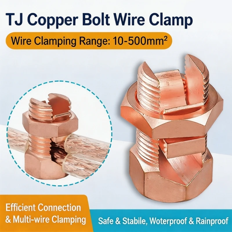 Copper Wire Splices Connector Threaded Split Bolt Clamps for Home, Shop, and Industrial Electrical Repair Use D2RD