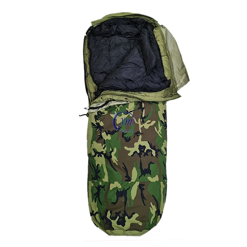 

Outdoor Camping Woodland Multicam Modular Sleeping Bags System Multi Layered with Bivy Cover for All Season