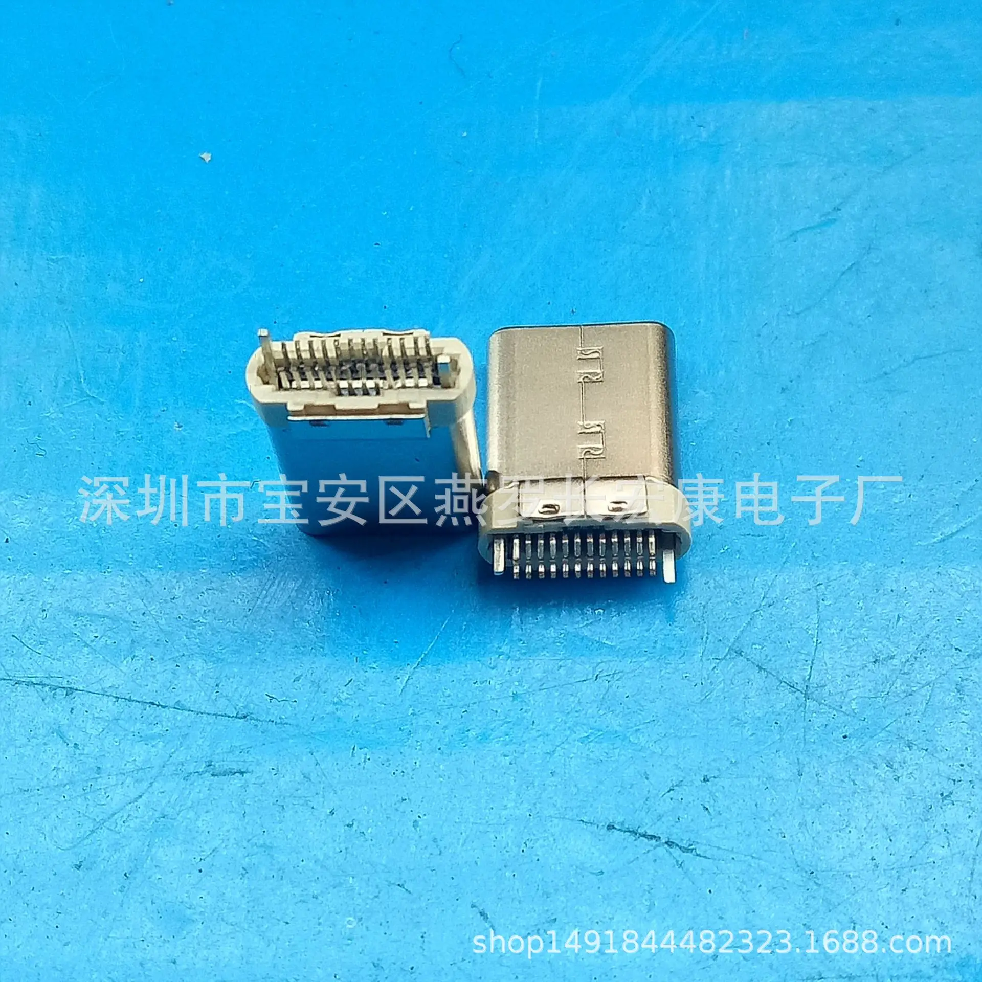For USB 3.1 Type-C male, riveting without PCB board 24PIN splint 0.8mm support fast charging