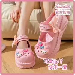 Sanrio My Melody Anime Cartoon Sandals Hello Kitty Kawaii pantofole Kuromi Cinnamoroll Cute Girl antiscivolo scarpe con suola spessa estate