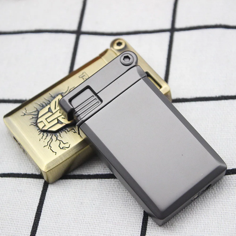 Personalized Lighters Cool Relief Transformers Windproof Butane Torch Retro Refillable Gas Fire Briquet Chalumeau Isqueiro