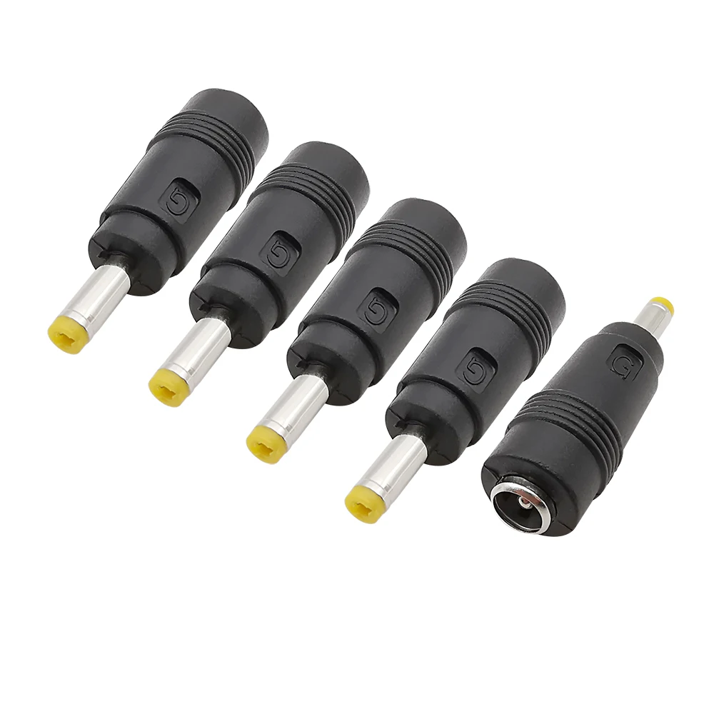 5Pcs DC 5.5mm x 2.1mm Female to 4.0mm x 1.7mm Male Conenctor DC Power Plug Jack Adapter Conversion Head