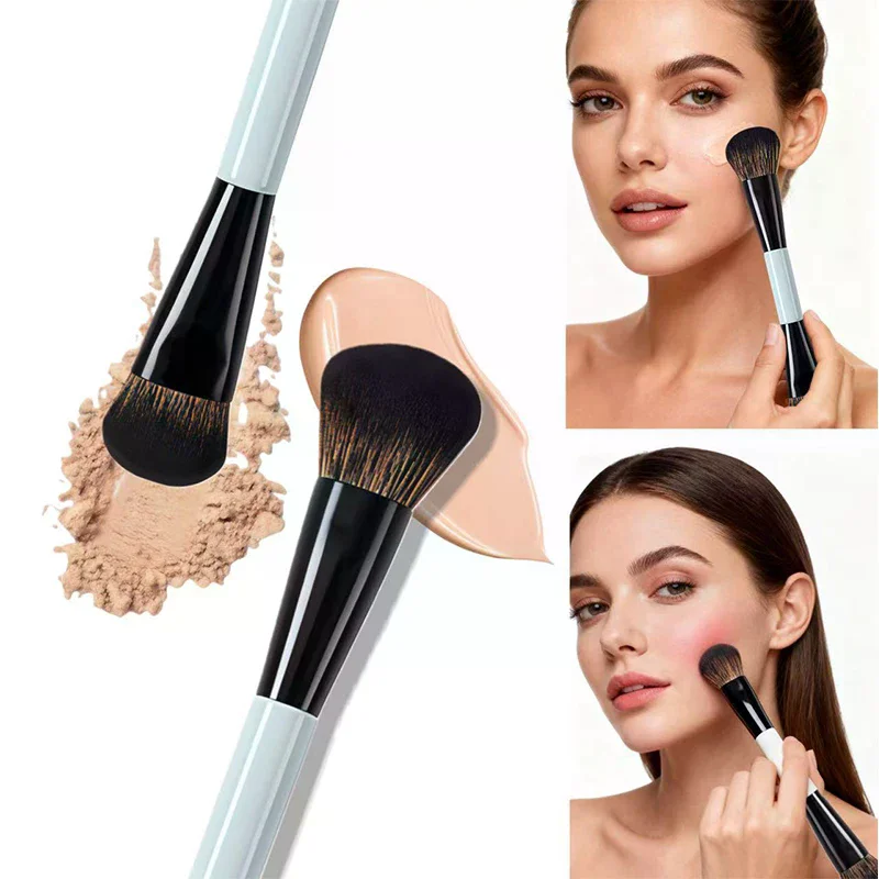 1/3/6/10PCS Conjunto de pincéis de maquiagem dupla face base contorno pincel blush sombra