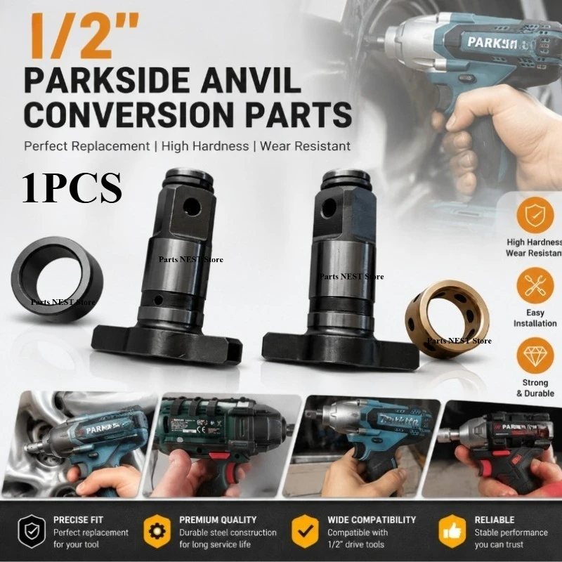 

2026 NEW 1/2 Square Impact Wrench Spindle Anvil Shaft with Sleeve Electric Wrench Output Core Conversion Head Replacement Parts