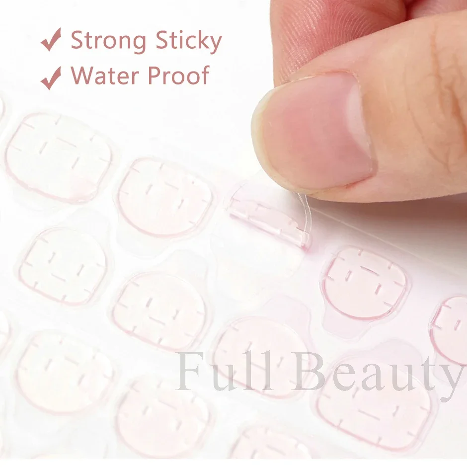 120pcs Double Sided Adhesive Nail Sticker Glue Strong Sticky Ultra Thin Tape False Nails Tips Jelly Decals Manicure Tools LY2045