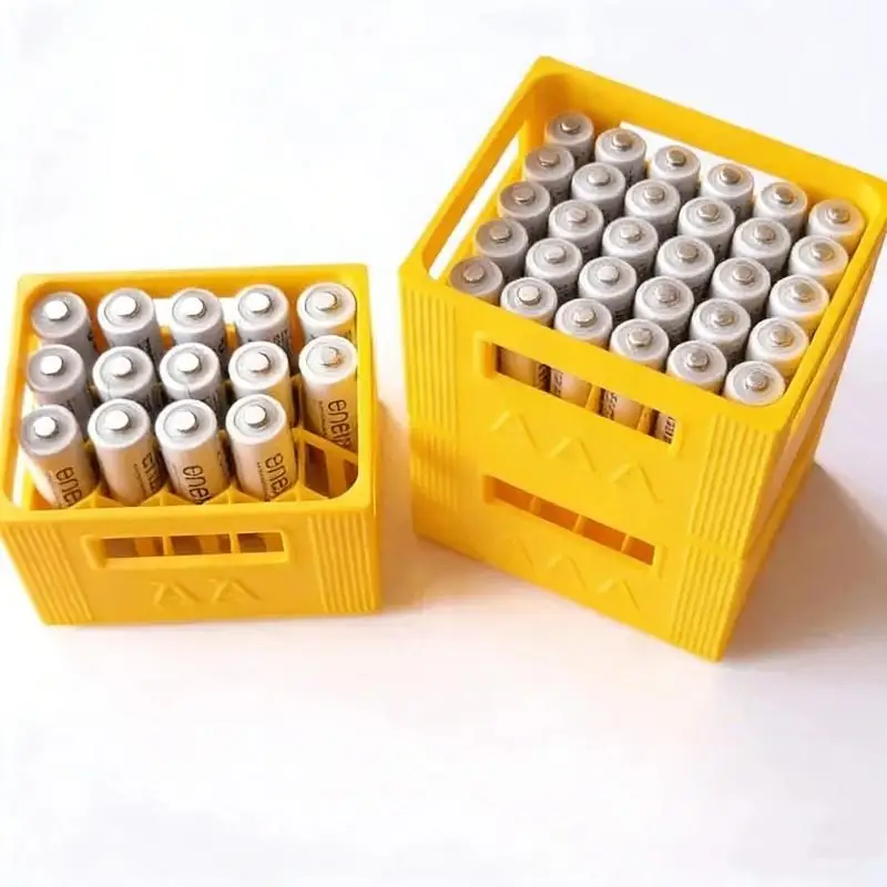 1Pcs Large Capacity 30/20 Compartments Durable Plastic Organizer 3D Printed AAA/AA Battery Storage Box For Home Decoration