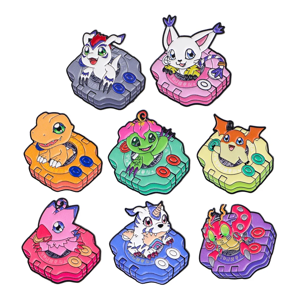 Cute Japanese Game Monsters Lapel Pins for Backpack Enamel Pin Women's Brooches Anime Badges Fashion Jewelry Accessories
