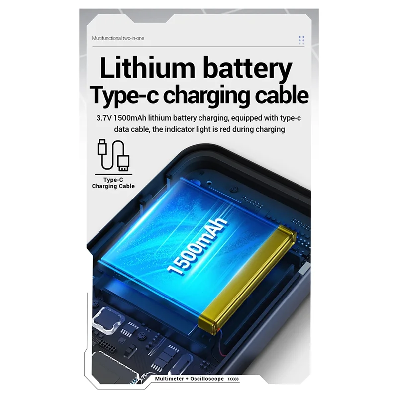 เครื่องทดสอบออสซิลโลสโคป AB34 5MHZ 48Msa/S ออสซิลโลสโคปแบบพกพาอเนกประสงค์สำหรับการทดสอบทางไฟฟ้า