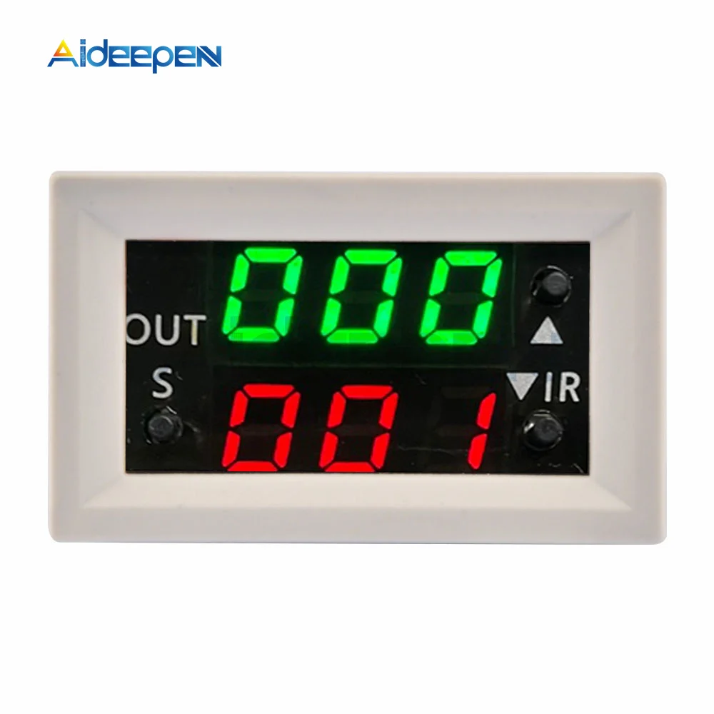 T2401-O 12V Timing Delay Timer Relay Module Digital LED Dual Display Cycle 0-999 Hours 20A Time Digital Relay Drop Ship