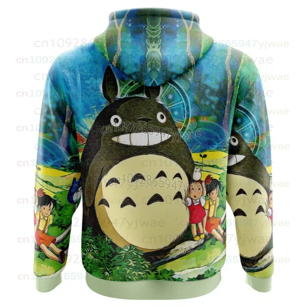 2026 Newest My Neighbor Totoro Hooded Sweater Sweatshirt Fall Men's Women's Casual Hooded Pullover Harajuku Streetwear YK2 Tops view 5
