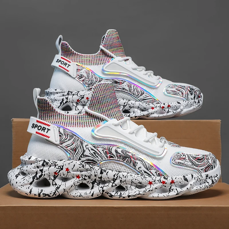 

Men Sports Shoes Luxury Mesh Breathable Casual Tennis Shoes Soft Sole Anti Slip Rebound Outdoor Jogging Shoes for Men