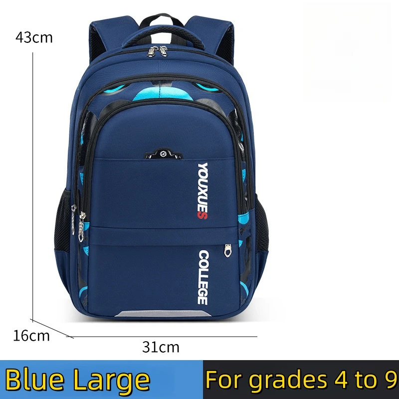 New Large-Capacity 4-9 Grades Students Shoulder Bag Primary Middle School Multi-Compartment Student Schoolbag Waterproof Wear-re