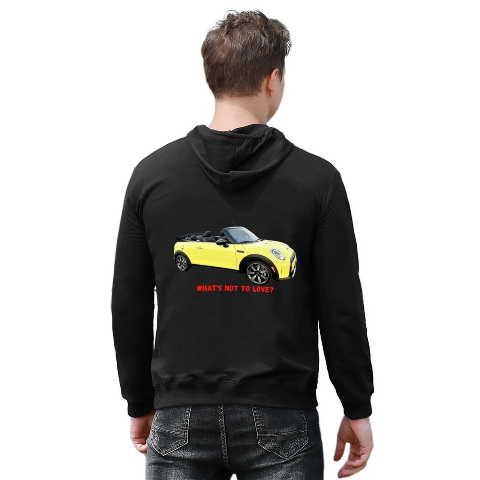 Yellow Mini Cooper Convertible, What's not to Love? Hoodie korean clothes men wear mens clothes men's coat men's hoodies