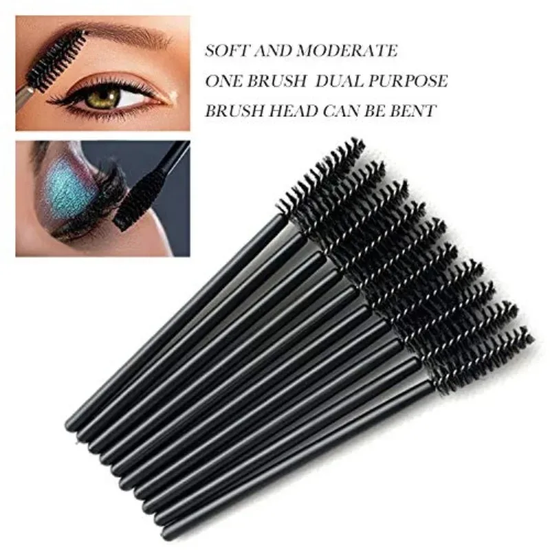 50 + 50 pezzi spazzola per ciglia spazzole per estensione ciglia usa e getta per la pulizia delle ciglia mascara bacchette applicatore pennello per labbra strumento per il trucco