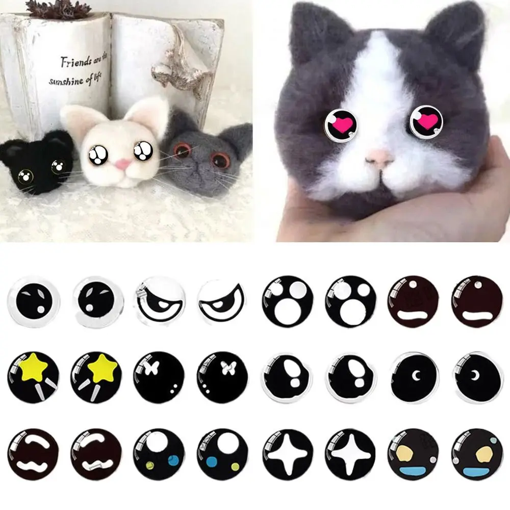 10pairs 6mm-20mm Plastic Safety Glitter  Crystal Eyes Crafts Bear Animal DIY Dolls Puppet Accessories Stuffed Toys PartsEyes