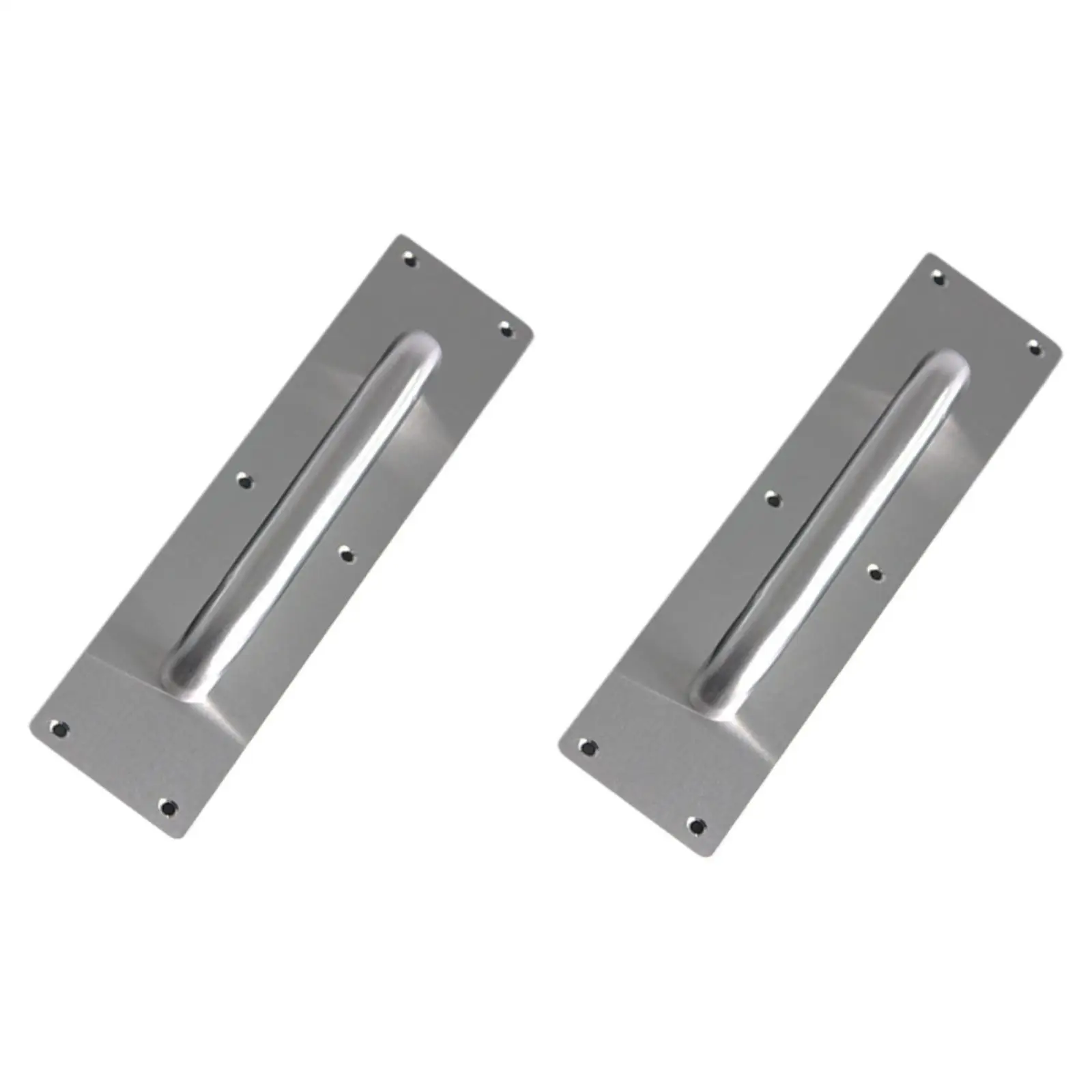 Sturdy Door Pull Push Handles Stainless Steel Plates Easy to Install for Public Hotel Fire Doors