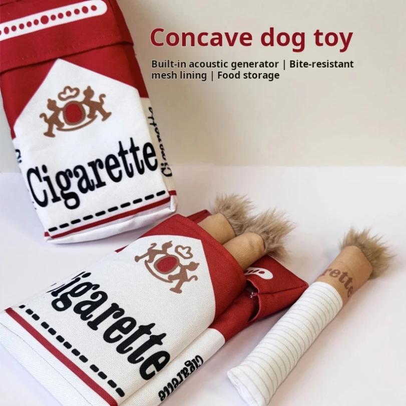

New Pet Dog Sounding Cigarette With Box Bite Toy