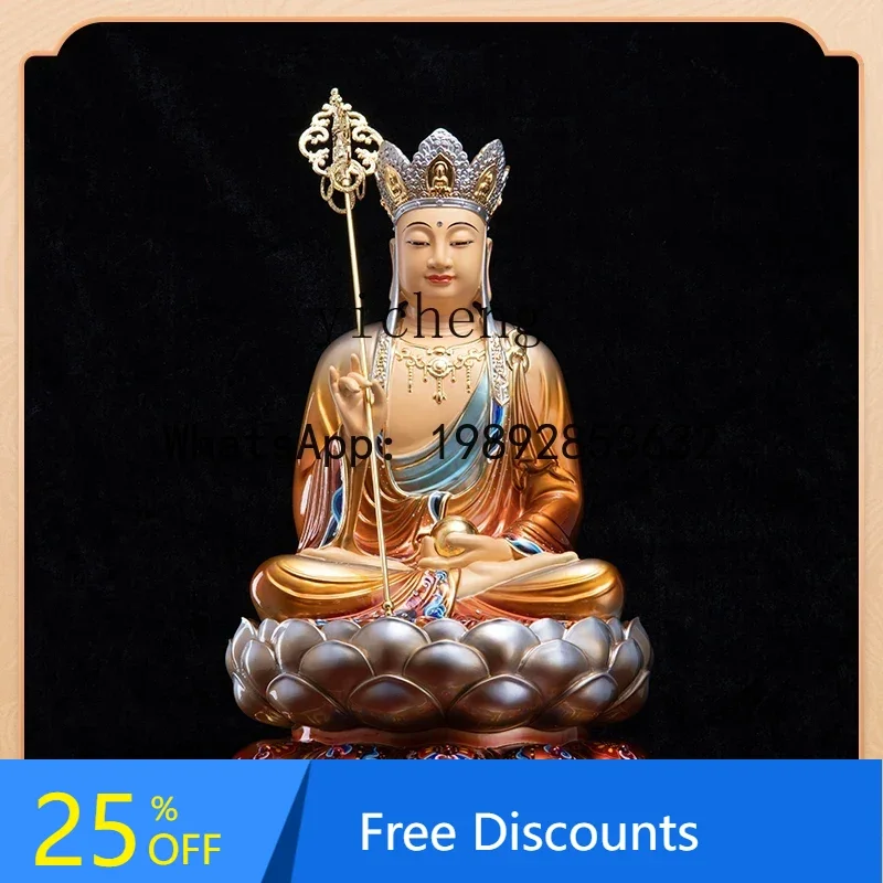 

pure copper painted Buddha statue of Sakyamuni, home worship, Guanyin Bodhisattva, , three holy statues of Buddha ornaments