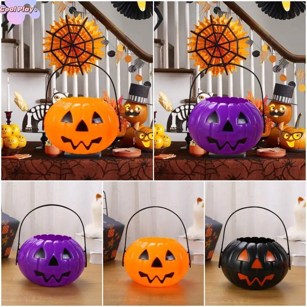 Halloween Halloween Candy Buckets Mini Pumpkin Bucket Candy Buckets Mini Pumpkin Handheld Bucket With Handle Portable