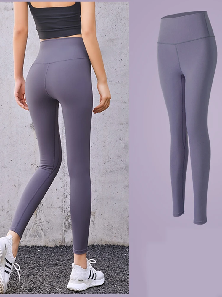 New High Waist Yoga Leggings Peincil Pants Slim Candy Color Leggins Gym Pantalones Korean Women Casual Ankle-length Legginsy