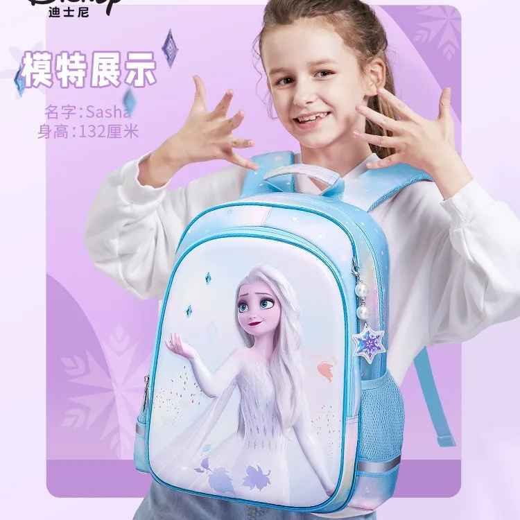 Disney girls Cartoon Backpack frozen 2 school bag Girls Princess Backpack Primary Schoolbag