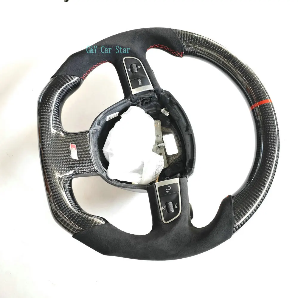 Carbon Fiber Leather/ Alcantara Steering Wheel For Audi A3 8P A5 8T 8F Q5