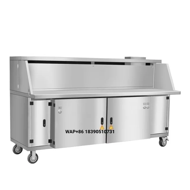 Four Sets of Eight Story Water and Electricity Composite Smoke-free Barbecue Carts