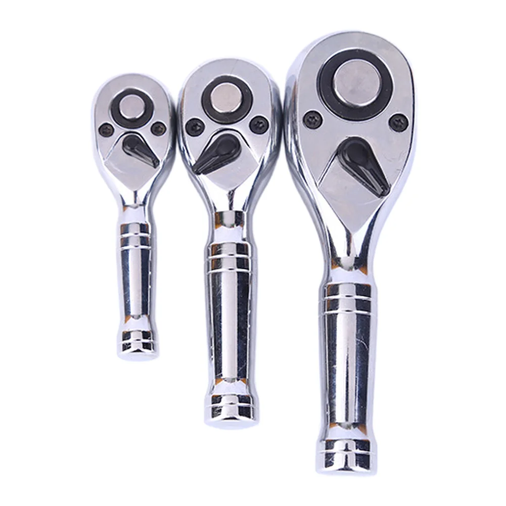 72 Tooth Compact Grip Rotary Socket Spanner Hard Alloy Steel 1/4 3/8 1/2 Drive Head Manual Fastener Turning Repair Hand Tool