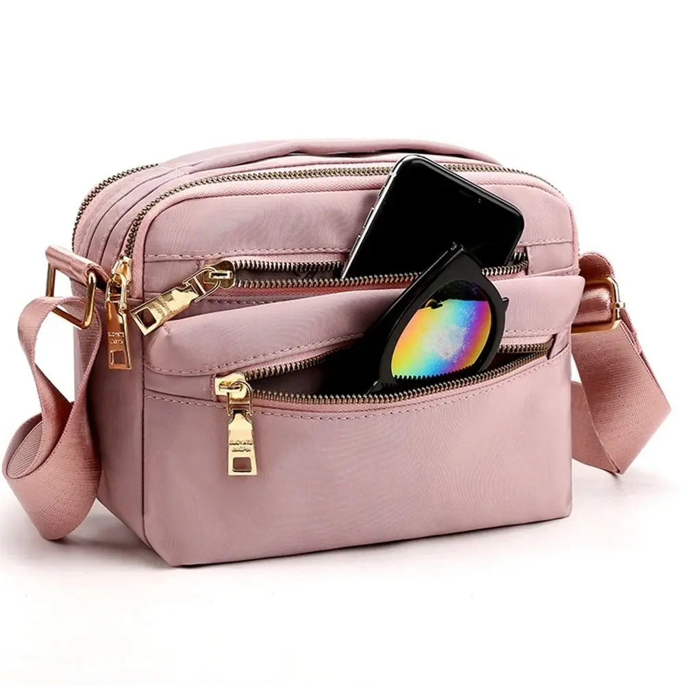 

Vintage Multi Layer Nylon Crossbody Bag Canvas Zipper Women Backpack Waterproof Korean Style Oxford Shoulder Bag Shopping