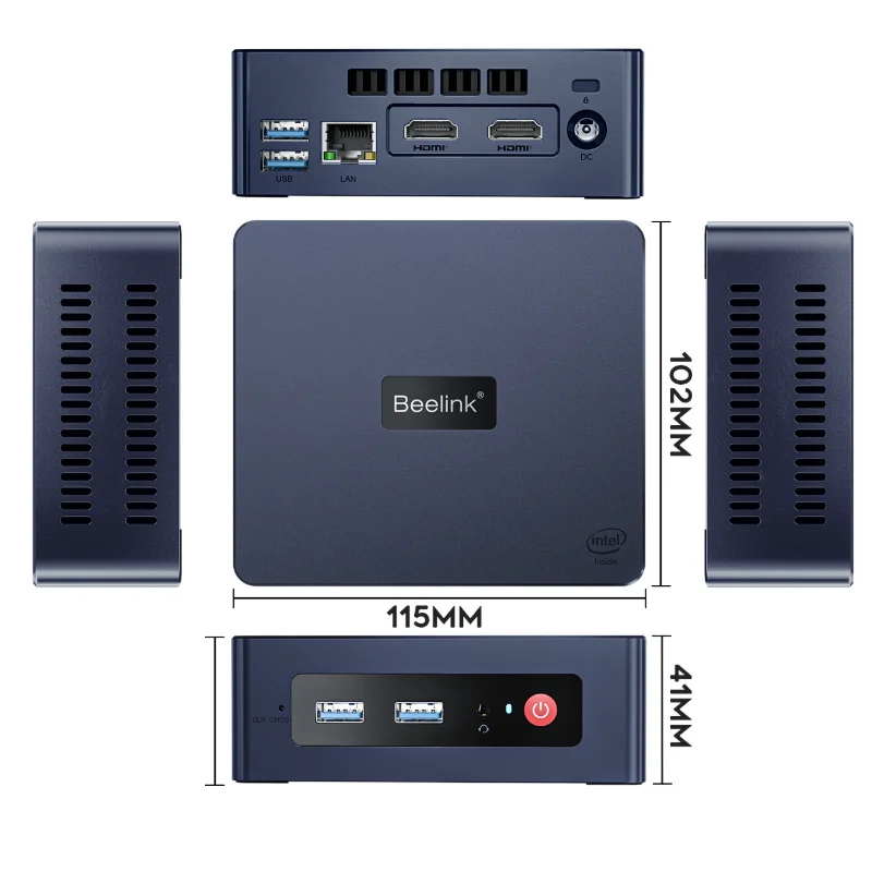 MINI S Handheld Intel N5095 Windows 11 intel UHD 750MHz display 16G DDR4 1TB SSD WIFI5 BT4.0 RJ45 1000M desktop gaming/office PC