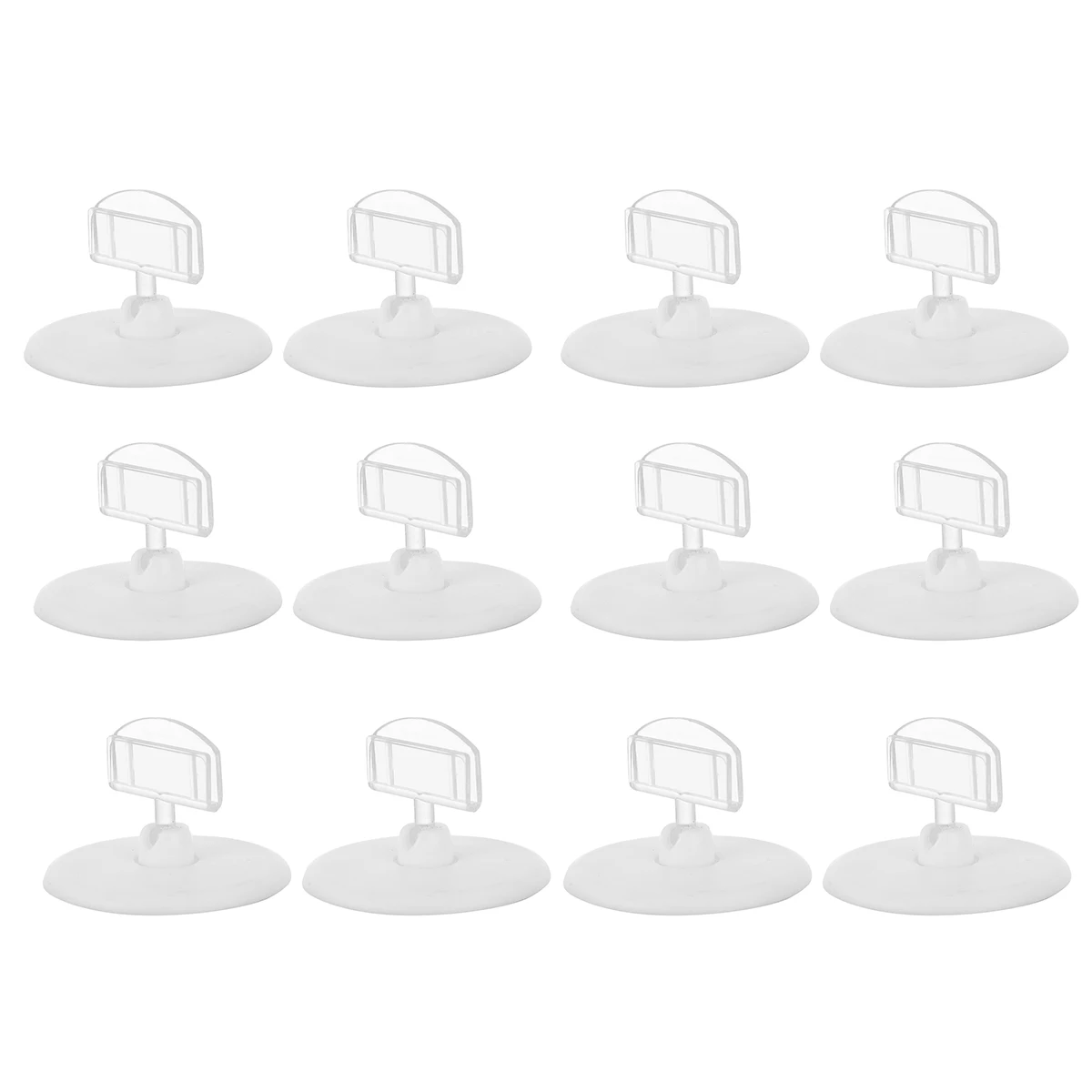 

12pcs Disc Clips Card Holders Label Display Advertising Price Tag Retail Shop Supermarket Menu Photos Table Organizer