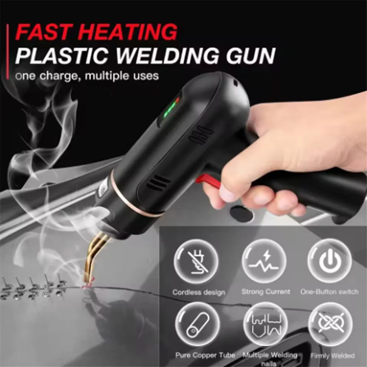 A002 200W 5000Ahm Hot Stapler Plastic Welding Machine Car Bumper Repair Kit Solder for Plastic Welding Tool Kit Plastic