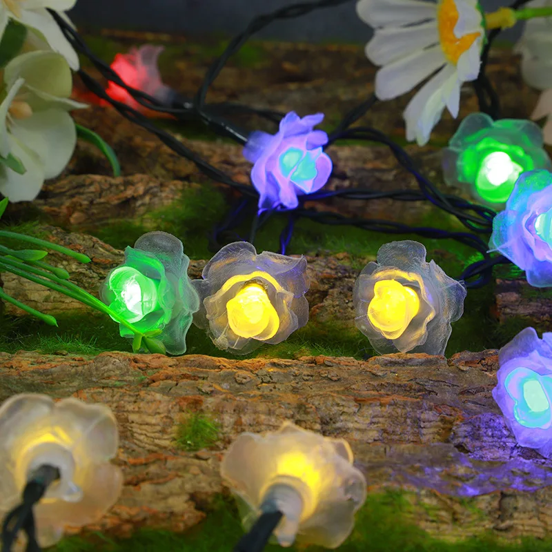 

Solar Rose Light String IP44 Waterproof Light Strip Romantic Decorative Lights For Valentine's Day Wedding Proposal Garden 930